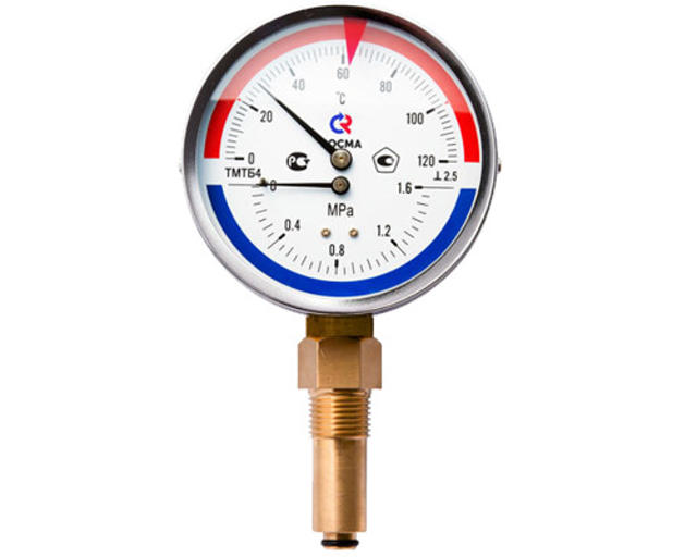 ТМТБ-31Р.1(0-120С)(0-1,0МПа)G1/2.2,5. Термоманометры. Манометры, термоманометры