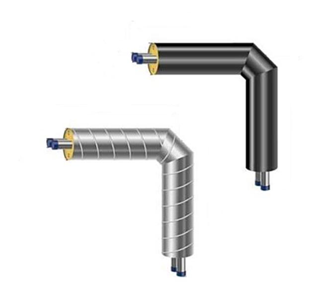 Отводы двойные в изоляции ППУ в ПЭ и ОЦ оболочке. Отводы в ППУ изоляции. Трубы и трубопроводная арматура
