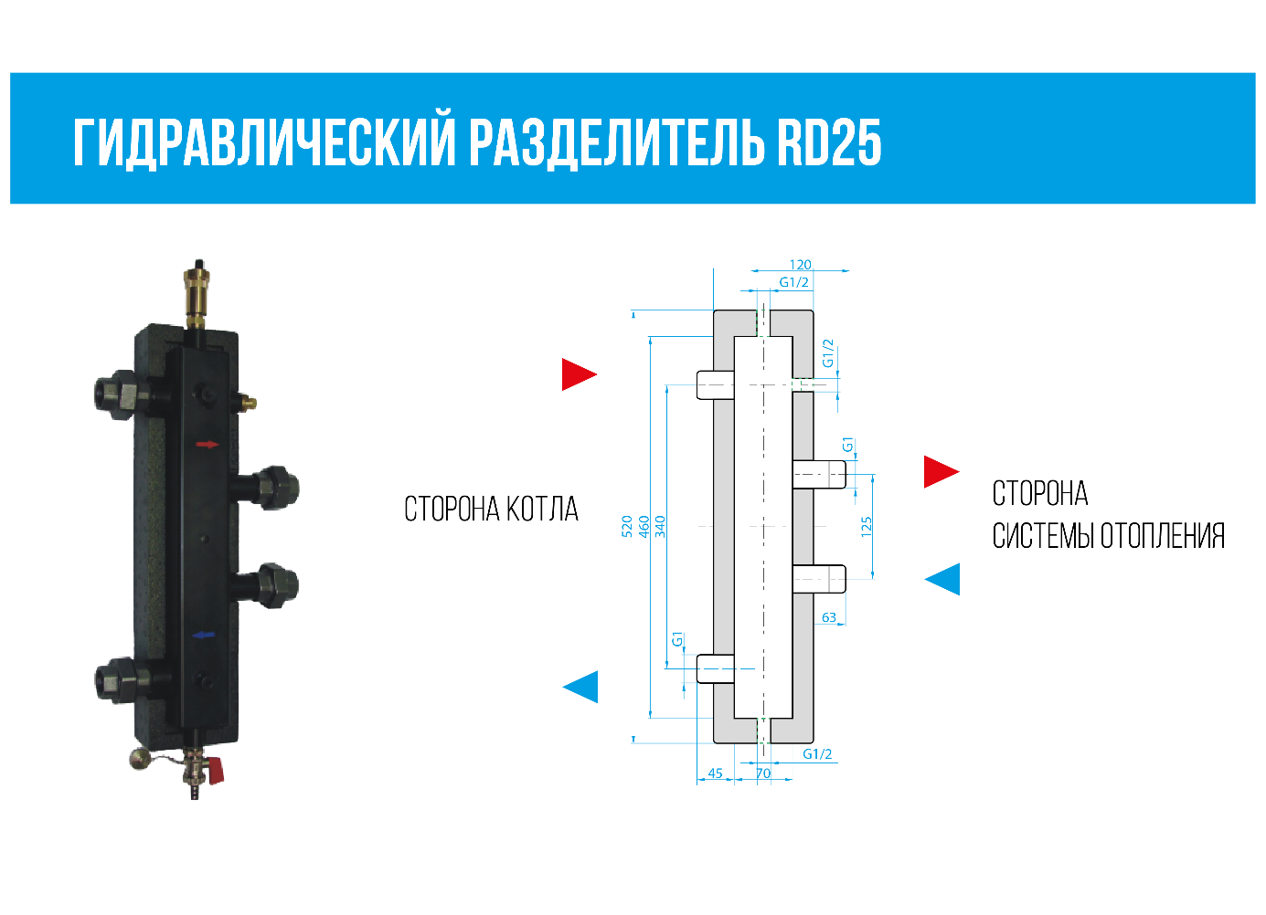 Гидравлический разделитель схема